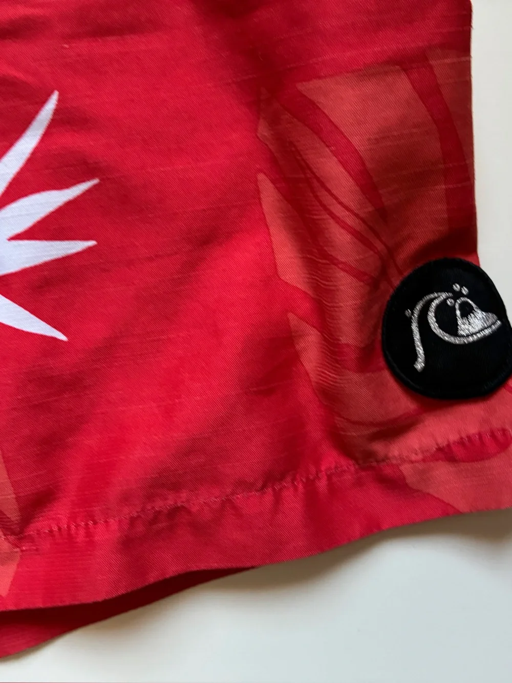 Quiksilver Kids Red Tropical Bird of Paradise Swim Trunks - Large